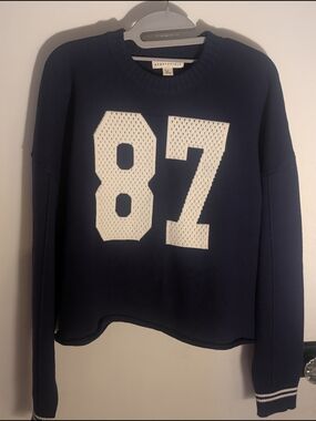 Aeropostale Navy Crewneck Sweater with White '87
